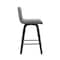 Armen Living Vienna 26" Swivel Counter Stool in Black Wood Finish with Gray Faux Leather LCVIBAGRBL26 - alternate 6